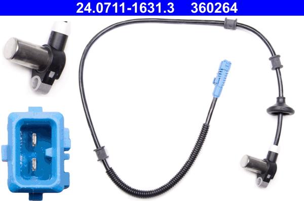ATE 24.0711-1631.3 - Senzor,turatie roata aaoparts.ro