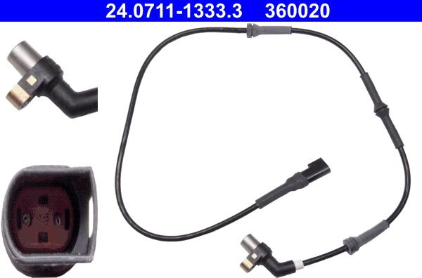 ATE 24.0711-1333.3 - Senzor,turatie roata aaoparts.ro