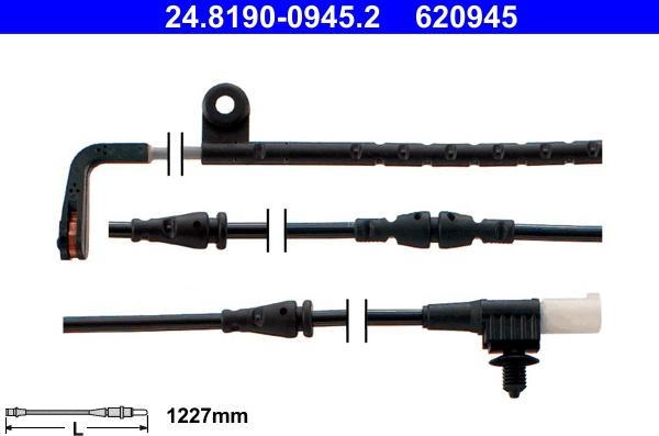 ATE 24.8190-0945.2 - Senzor de avertizare,uzura placute de frana aaoparts.ro