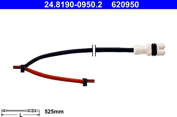 ATE 24.8190-0950.2 - Senzor de avertizare,uzura placute de frana aaoparts.ro