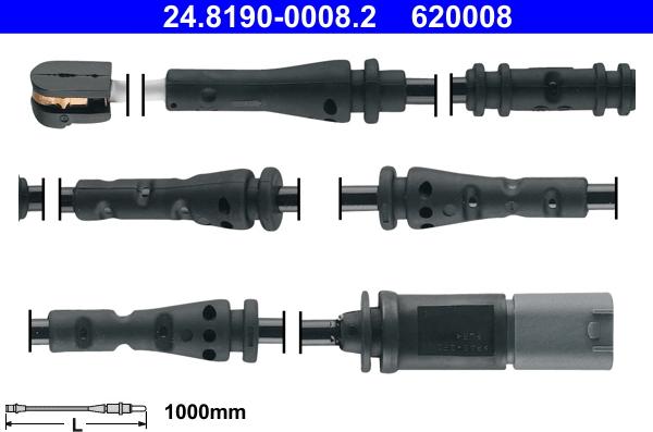 ATE 24.8190-0008.2 - Senzor de avertizare,uzura placute de frana aaoparts.ro