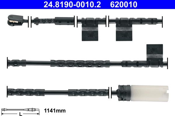 ATE 24.8190-0010.2 - Senzor de avertizare,uzura placute de frana aaoparts.ro