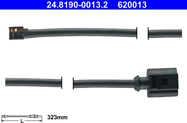 ATE 24.8190-0013.2 - Senzor de avertizare,uzura placute de frana aaoparts.ro