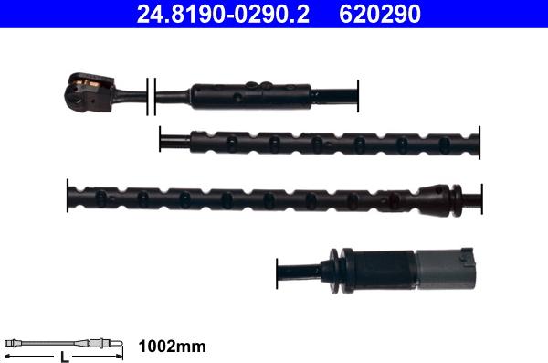 ATE 24.8190-0290.2 - Senzor de avertizare,uzura placute de frana aaoparts.ro