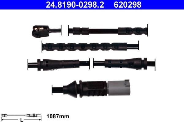 ATE 24.8190-0298.2 - Senzor de avertizare,uzura placute de frana aaoparts.ro