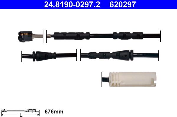 ATE 24.8190-0297.2 - Senzor de avertizare,uzura placute de frana aaoparts.ro