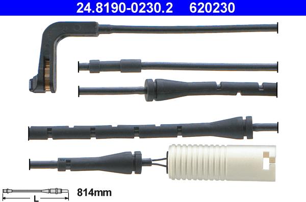 ATE 24.8190-0230.2 - Senzor de avertizare,uzura placute de frana aaoparts.ro