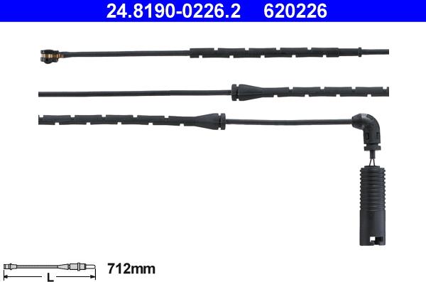 ATE 24.8190-0226.2 - Senzor de avertizare,uzura placute de frana aaoparts.ro