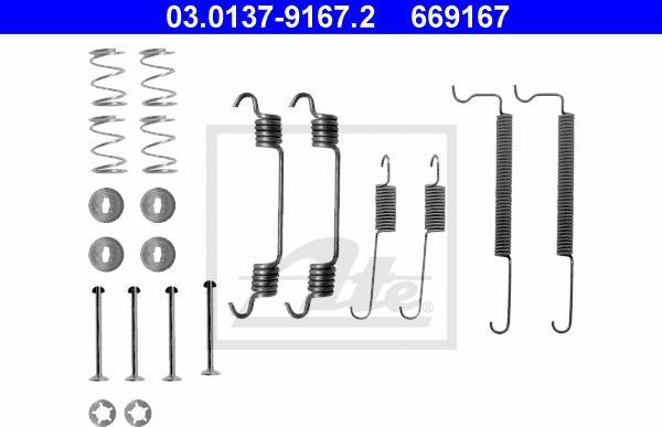 ATE 03.0137-9167.2 - Set accesorii, sabot de frana aaoparts.ro