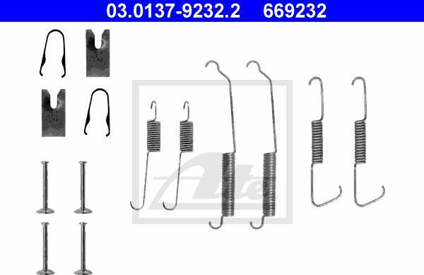 ATE 03.0137-9232.2 - Set accesorii, sabot de frana aaoparts.ro