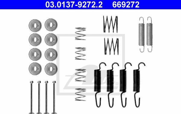 ATE 03.0137-9272.2 - Set accesorii, saboti frana parcare aaoparts.ro