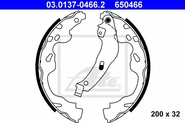 ATE 03.0137-0466.2 - Set saboti frana aaoparts.ro