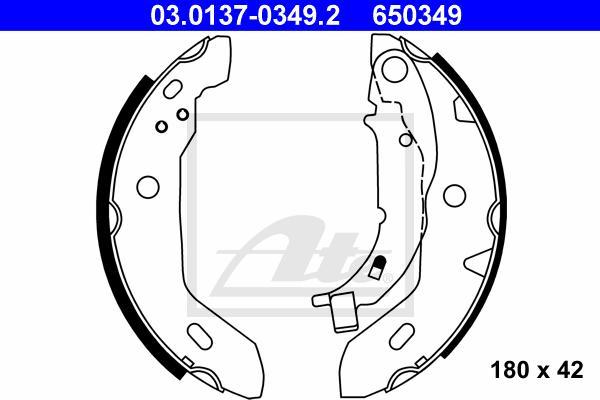 ATE 03.0137-0349.2 - Set saboti frana aaoparts.ro