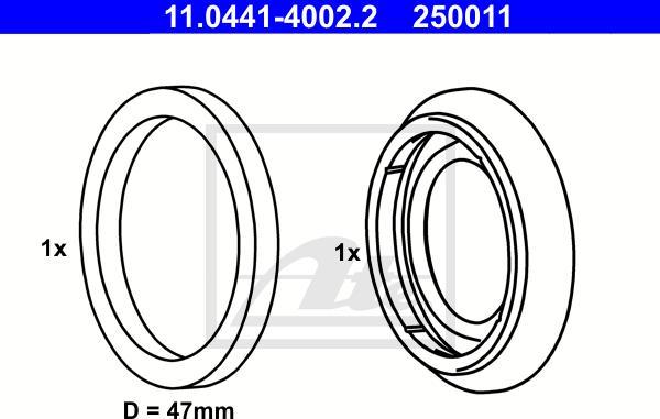 ATE 11.0441-4002.2 - Set reparatie, etrier aaoparts.ro