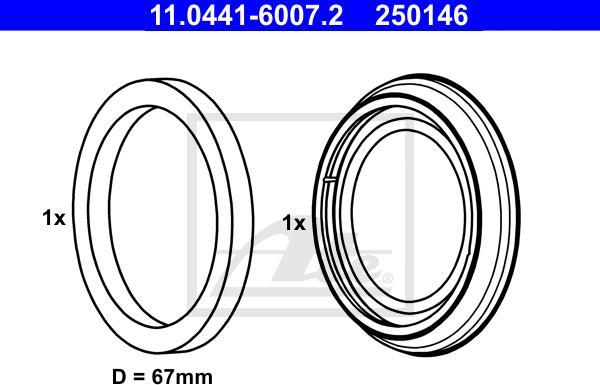 ATE 11.0441-6007.2 - Set reparatie, etrier aaoparts.ro