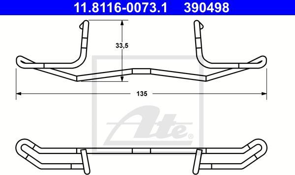 ATE 11.8116-0073.1 - Arc, etrier frana aaoparts.ro