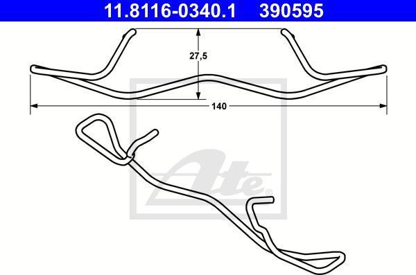 ATE 11.8116-0340.1 - Arc, etrier frana aaoparts.ro