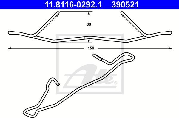 ATE 11.8116-0292.1 - Arc, etrier frana aaoparts.ro