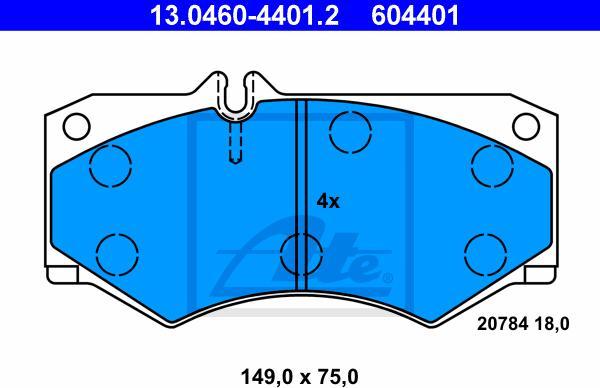 ATE 13.0460-4401.2 - Set placute frana,frana disc aaoparts.ro