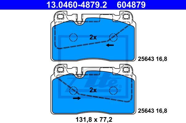 ATE 13.0460-4879.2 - Set placute frana,frana disc aaoparts.ro