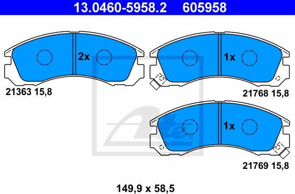 ATE 13.0460-5958.2 - Set placute frana,frana disc aaoparts.ro