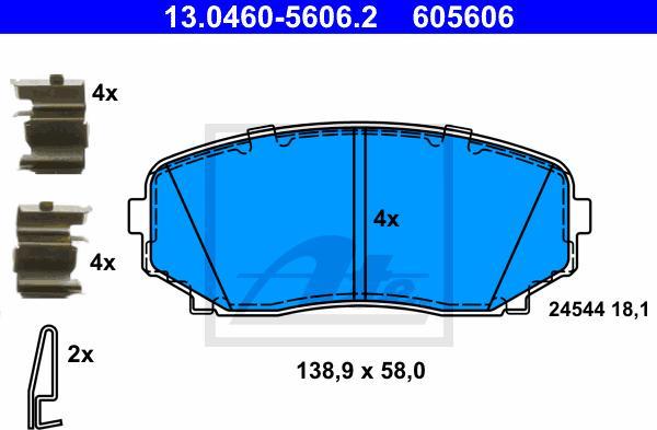 ATE 13.0460-5606.2 - Set placute frana,frana disc aaoparts.ro