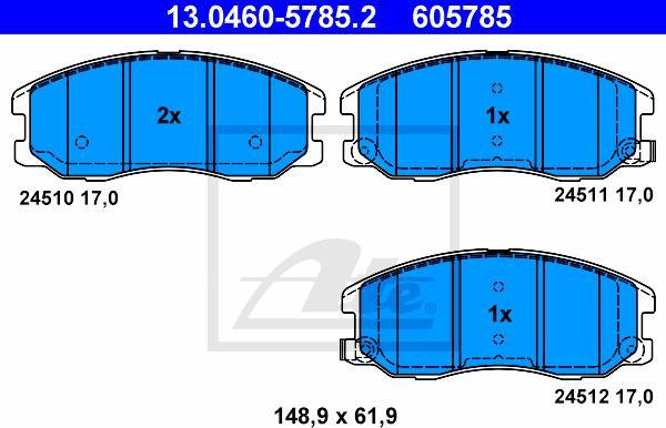 ATE 13.0460-5785.2 - Set placute frana,frana disc aaoparts.ro
