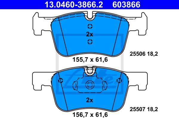ATE 13.0460-3866.2 - Set placute frana,frana disc aaoparts.ro