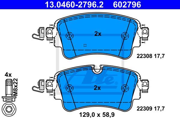 ATE 13.0460-2796.2 - Set placute frana,frana disc aaoparts.ro