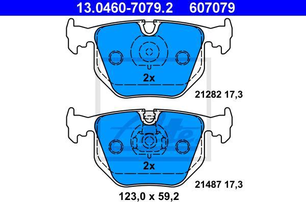 ATE 13.0460-7079.2 - Set placute frana,frana disc aaoparts.ro