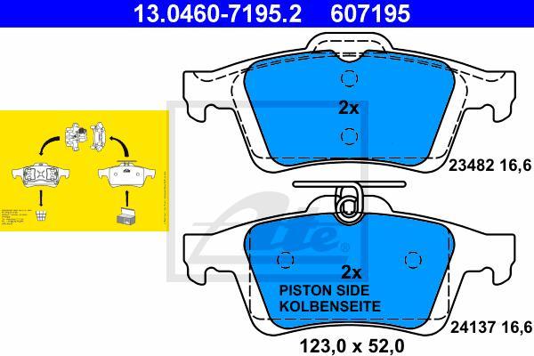 ATE 13.0460-7195.2 - Set placute frana,frana disc aaoparts.ro