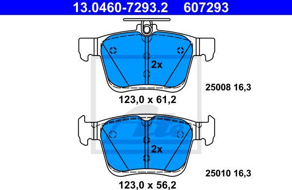 ATE 13.0460-7293.2 - Set placute frana,frana disc aaoparts.ro