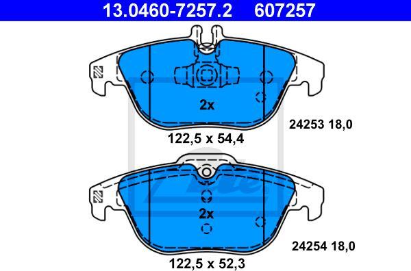 ATE 13.0460-7257.2 - Set placute frana,frana disc aaoparts.ro