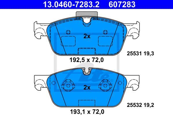 ATE 13.0460-7283.2 - Set placute frana,frana disc aaoparts.ro