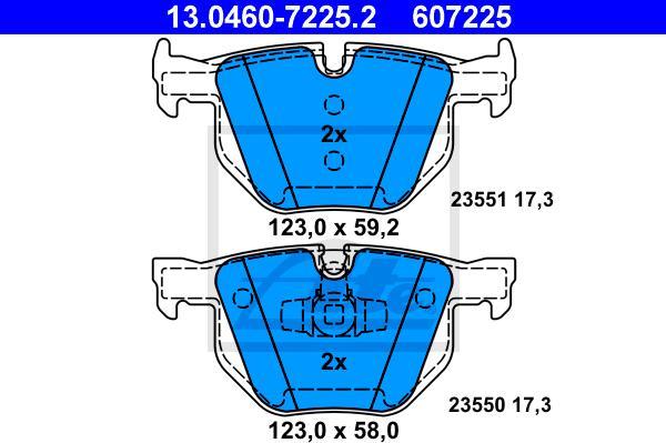 ATE 13.0460-7225.2 - Set placute frana,frana disc aaoparts.ro