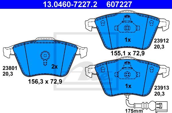 ATE 13.0460-7227.2 - Set placute frana,frana disc aaoparts.ro