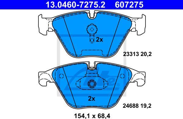 ATE 13.0460-7275.2 - Set placute frana,frana disc aaoparts.ro