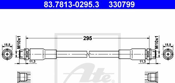 ATE 83.7813-0295.3 - Furtun frana aaoparts.ro