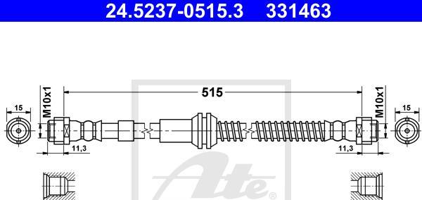 ATE 24.5237-0515.3 - Furtun frana aaoparts.ro