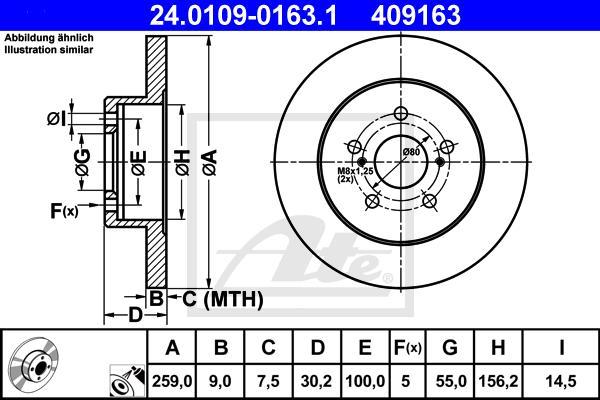 ATE 24.0109-0163.1 - Disc frana aaoparts.ro