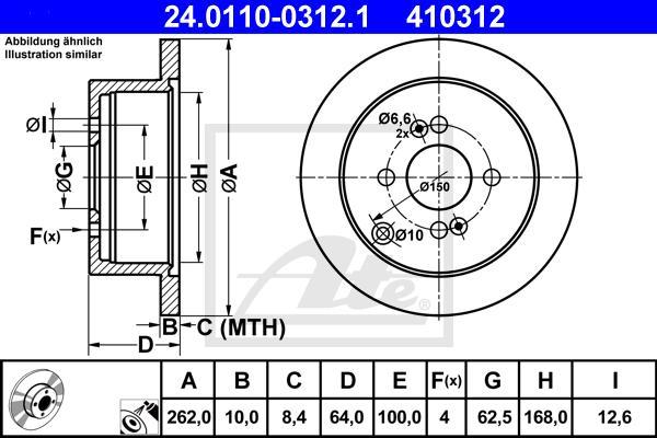 ATE 24.0110-0312.1 - Disc frana aaoparts.ro
