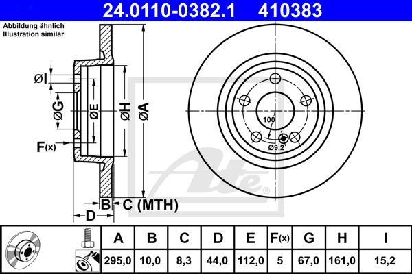 ATE 24.0110-0382.1 - Disc frana aaoparts.ro