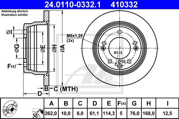 ATE 24.0110-0332.1 - Disc frana aaoparts.ro