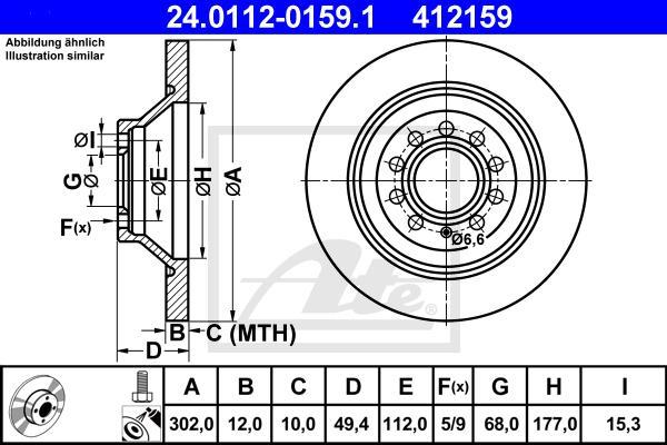 ATE 24.0112-0159.1 - Disc frana aaoparts.ro