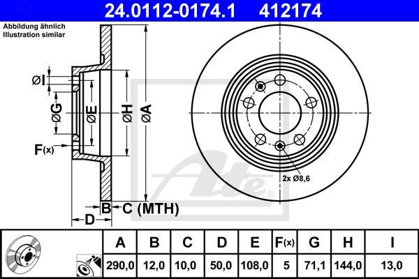 ATE 24.0112-0174.1 - Disc frana aaoparts.ro