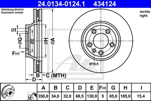 ATE 24.0134-0124.1 - Disc frana aaoparts.ro