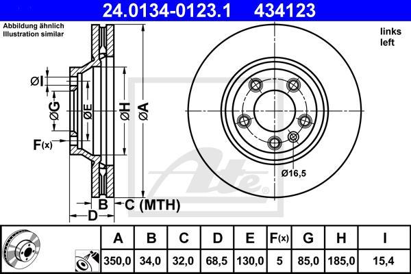 ATE 24.0134-0123.1 - Disc frana aaoparts.ro
