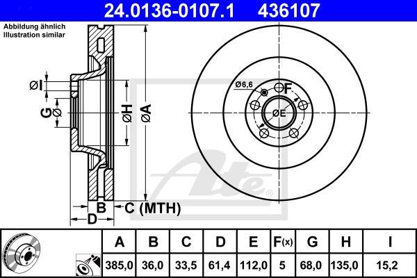 ATE 24.0136-0107.1 - Disc frana aaoparts.ro