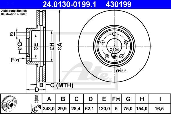 ATE 24.0130-0199.1 - Disc frana aaoparts.ro