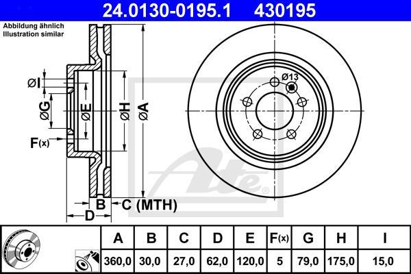 ATE 24.0130-0195.1 - Disc frana aaoparts.ro
